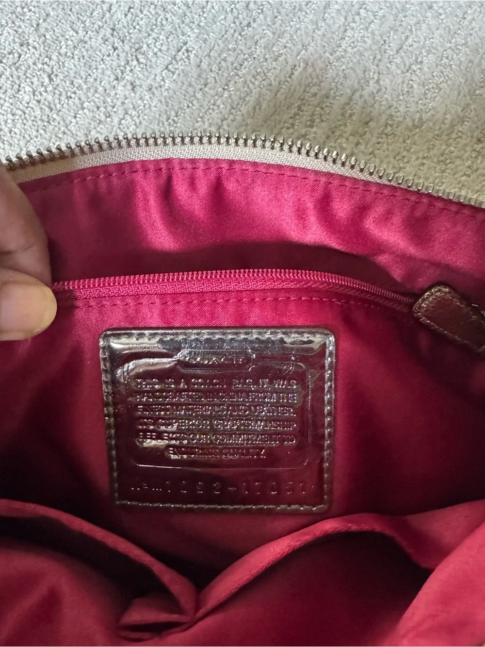 Coach Poppy Tan and Cream Signature Canvas Shoulder Bag Y2K era/style